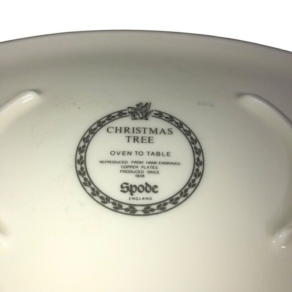 SPODE "Christmas Tree" 12.5" x 9" x 2.75" Oval Serving Dish Oven to Table - Picture 8 of 8